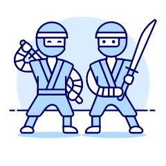 Ninja Training 2 Illustration from UX Duotone Set