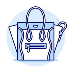 BLUE RED Purse Illustration from UX Duotone Set