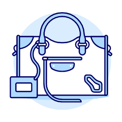 Yellow BLUE Purse Illustration from UX Duotone Set