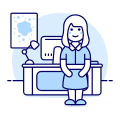Designer Stand 2 Illustration from UX Duotone Set