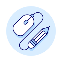 Mouse Draw Illustration from UX Duotone Set