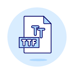 Ttf File Illustration from UX Duotone Set