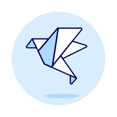 Paper Bird Illustration from UX Duotone Set