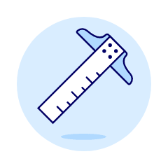 T Ruler Illustration from UX Duotone Set