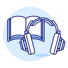 Audio Book 1 Illustration from UX Duotone Set