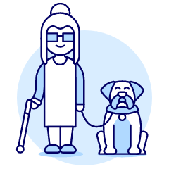 Blind Disability 4 Illustration from UX Duotone Set
