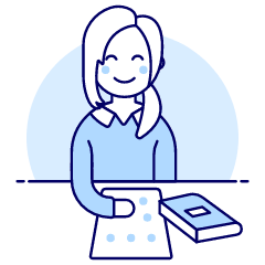 Braille Reading 4 Illustration from UX Duotone Set