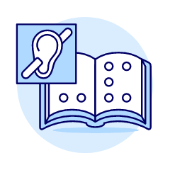 Braille Book Illustration from UX Duotone Set