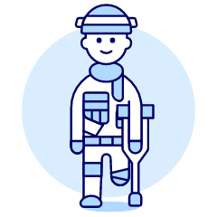 Disable Soldier 1 Illustration from UX Duotone Set