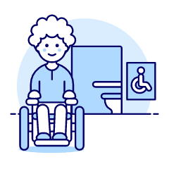 Disable Toilet 1 Illustration from UX Duotone Set