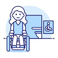 Disable Toilet 6 Illustration from UX Duotone Set
