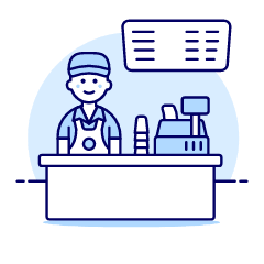 Coffee Shop Cashier 2 1 Illustration from UX Duotone Set