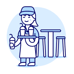 Waitress 2 1 Illustration from UX Duotone Set