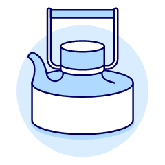 Metal Tea Pot Illustration from UX Duotone Set