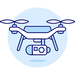 Camera Drone 2 Illustration from UX Duotone Set