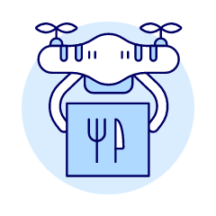 Food Delivery Drone 1 Illustration from UX Duotone Set