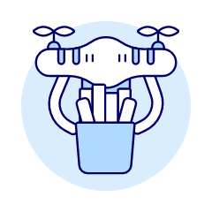 Food Delivery Drone 2 Illustration from UX Duotone Set