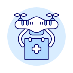 Medical Delivery Drone Illustration from UX Duotone Set