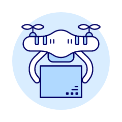 Shipping Drone Illustration from UX Duotone Set