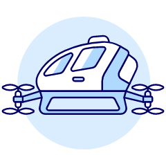 Taxi Drone 1 Illustration from UX Duotone Set