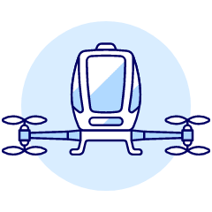 Taxi Drone 2 Illustration from UX Duotone Set