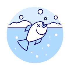 Dead Fish Illustration from UX Duotone Set