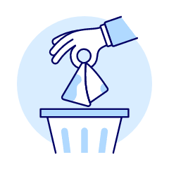 Throw Trash 1 Illustration from UX Duotone Set