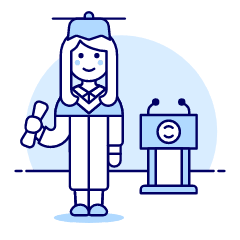 Graduate Student 5 Illustration from UX Duotone Set