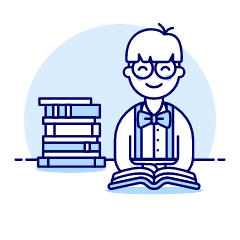 Bookworm 1 1 Illustration from UX Duotone Set