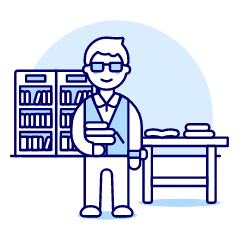 Librarian 2 5 Illustration from UX Duotone Set