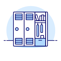 Locker Room Illustration from UX Duotone Set