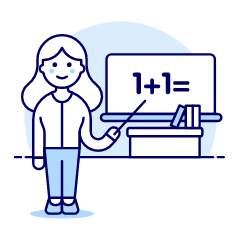 Math Teacher 2 Illustration from UX Duotone Set