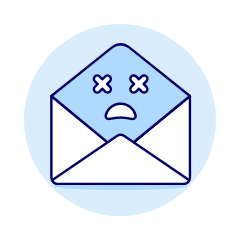 Smiley Mail Error Illustration from UX Duotone Set