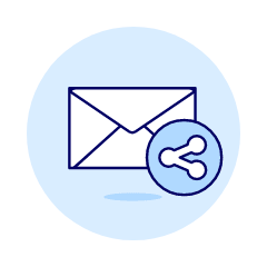 Email Share Illustration from UX Duotone Set