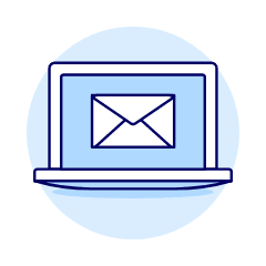 Email Laptop Illustration from UX Duotone Set