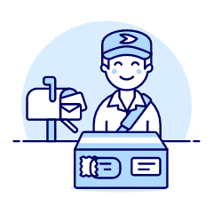 Postman 1 Illustration from UX Duotone Set