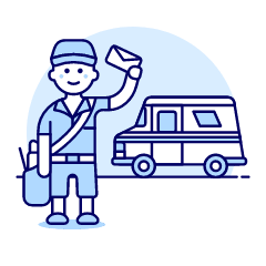 Postman Van 1 Illustration from UX Duotone Set