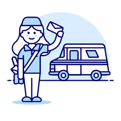 Postman Van 2 Illustration from UX Duotone Set