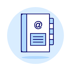 Contact Book Illustration from UX Duotone Set