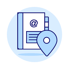 Contact Book Pin Illustration from UX Duotone Set