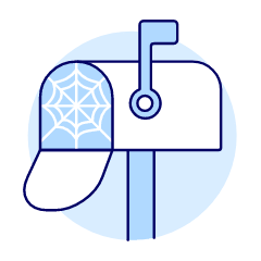 Mailbox Spide Web Illustration from UX Duotone Set