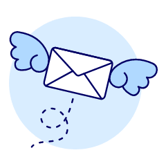 Flying Envelope Illustration from UX Duotone Set