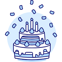 Celebration Cake 3 Illustration from UX Duotone Set