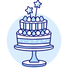 Celebration Cake 4 Illustration from UX Duotone Set