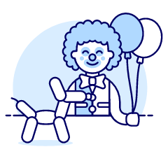 Clown Balloons Illustration from UX Duotone Set