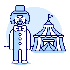 Clown Fair Illustration from UX Duotone Set