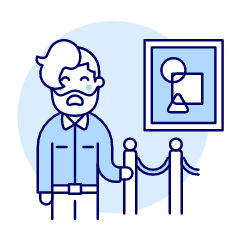 Exhibitions Museum 4 Illustration from UX Duotone Set