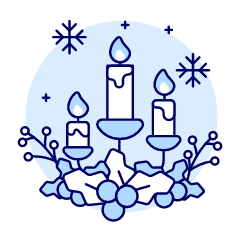 Candle Crhristmas Illustration from UX Duotone Set