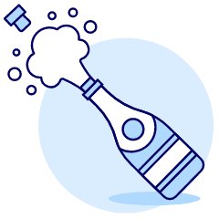 Champagne Celebration 2 Illustration from UX Duotone Set