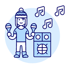 Maraca Music 4 Illustration from UX Duotone Set